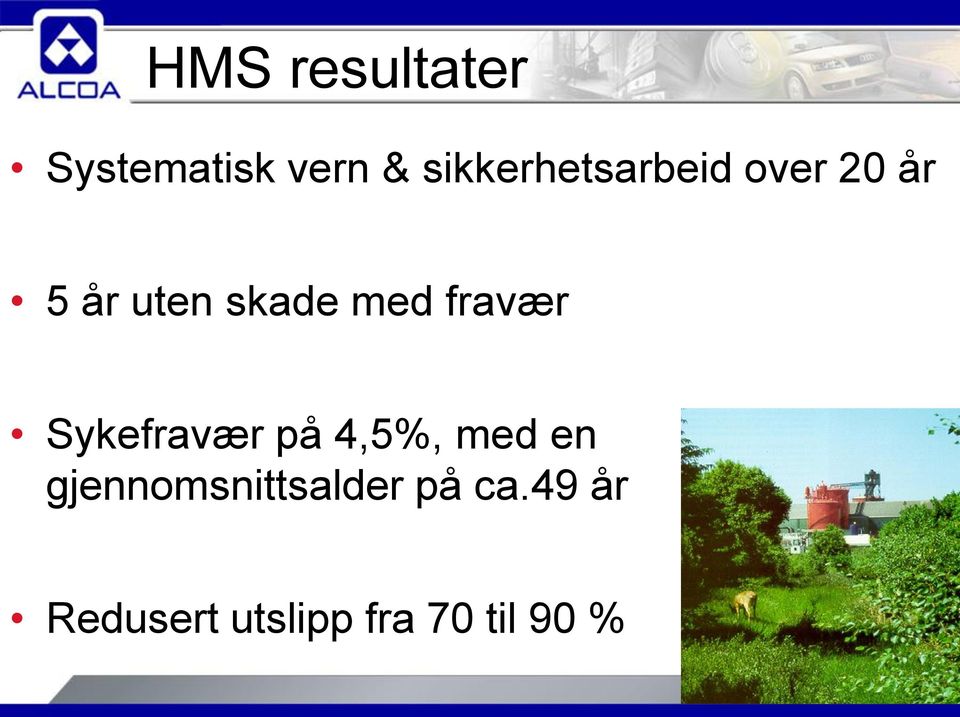 med fravær Sykefravær på 4,5%, med en