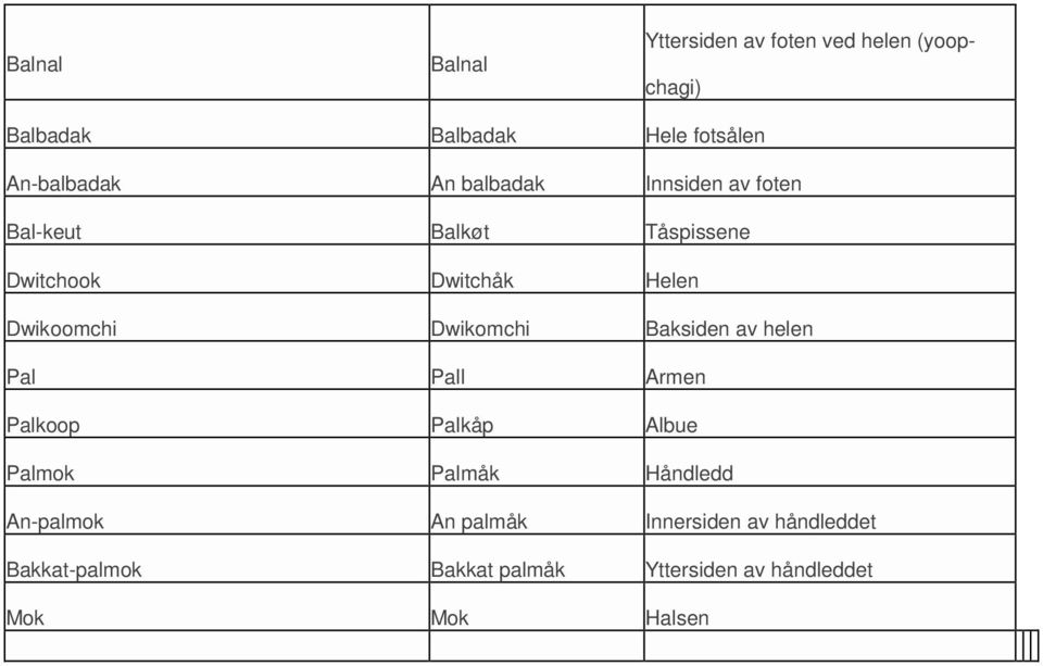 Dwikoomchi Dwikomchi Baksiden av helen Pal Pall Armen Palkoop Palkåp Albue Palmok Palmåk Håndledd