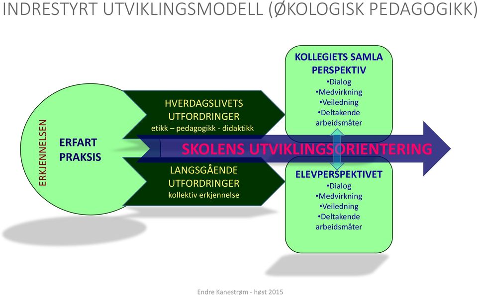 KOLLEGIETS SAMLA PERSPEKTI Dialog Medvirkning eiledning Deltakende arbeidsmåter SKOLENS