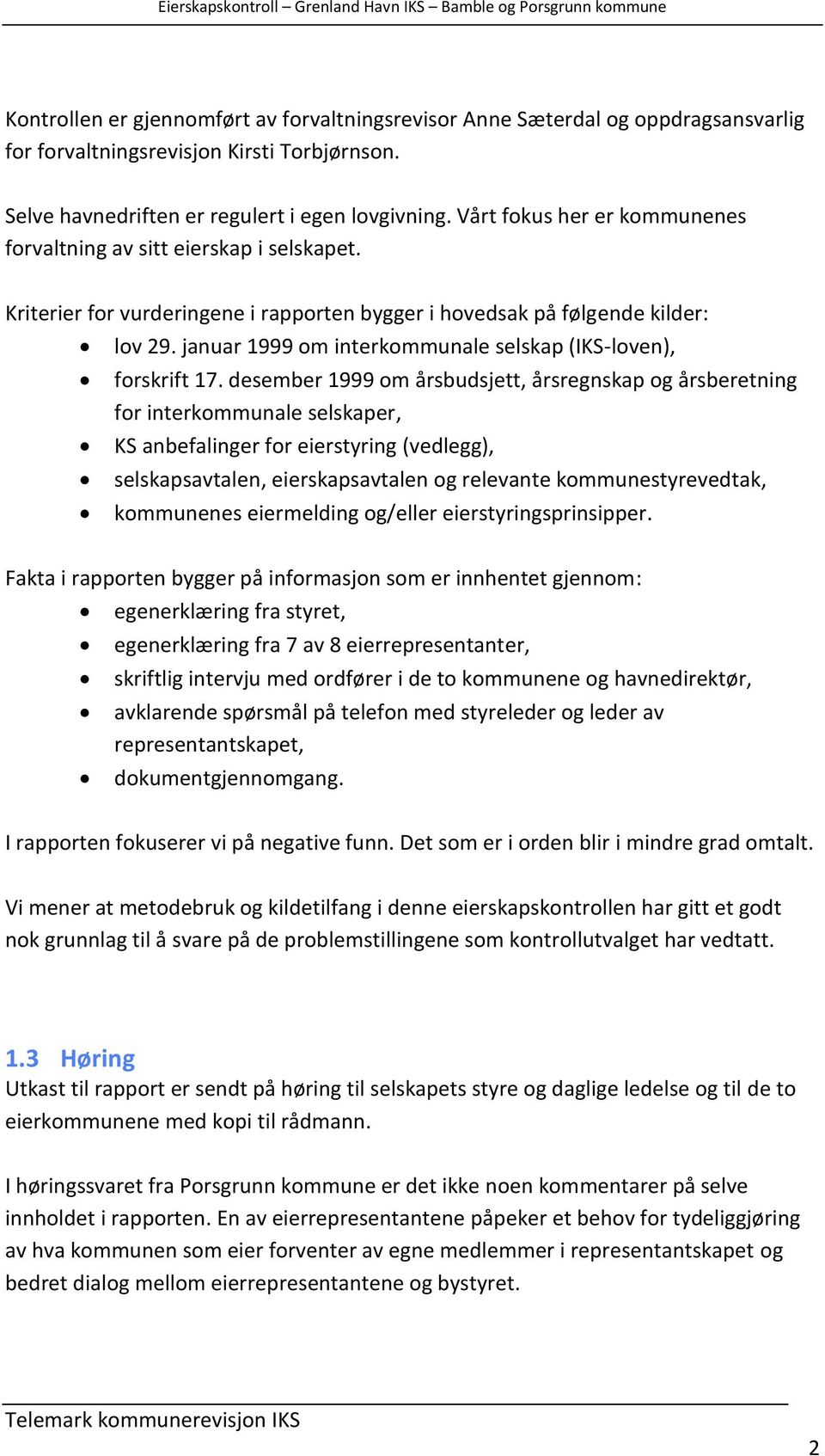 januar 1999 om interkommunale selskap (IKS-loven), forskrift 17.