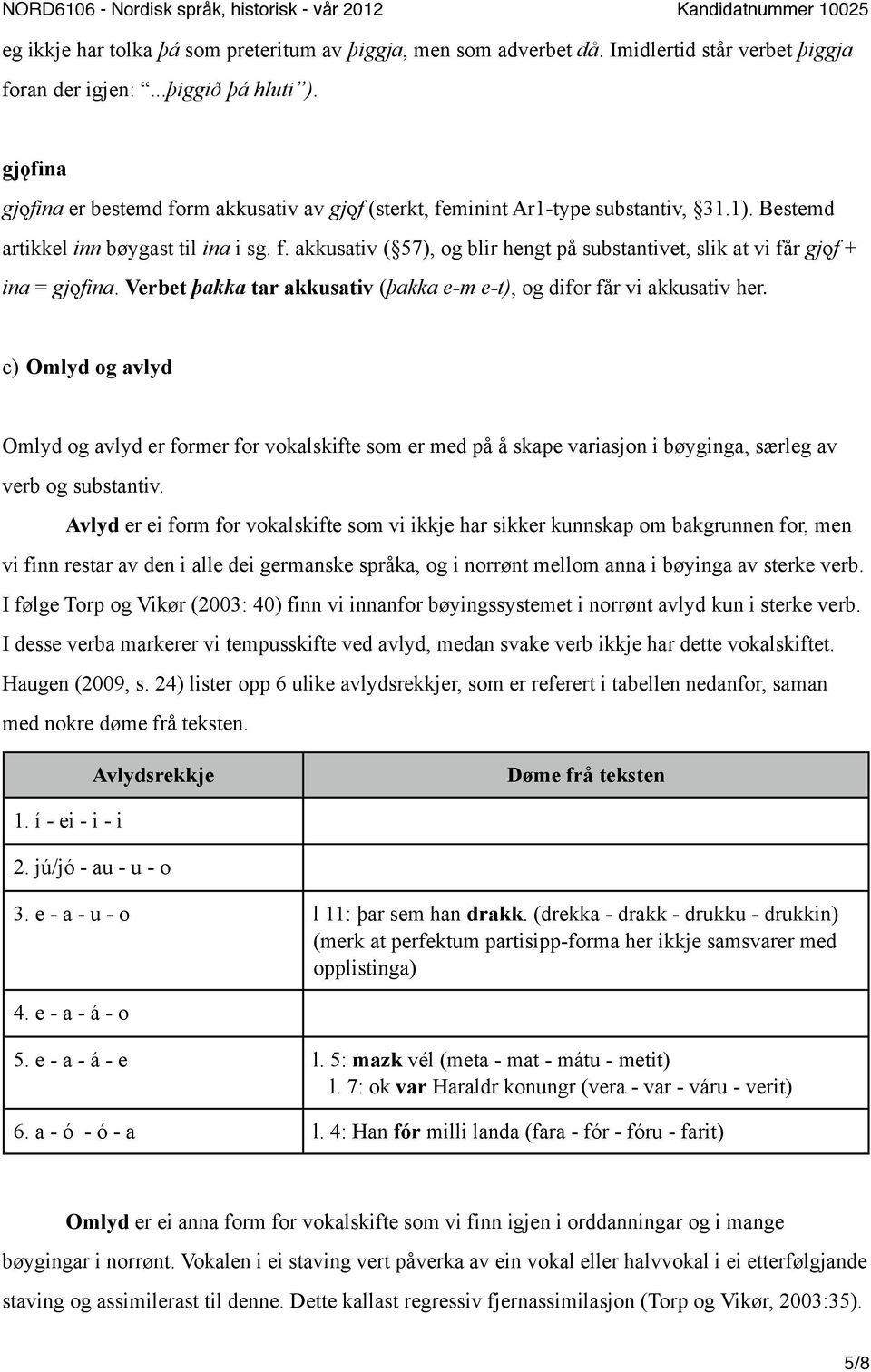 Verbet þakka tar akkusativ (þakka e-m e-t), og difor får vi akkusativ her.