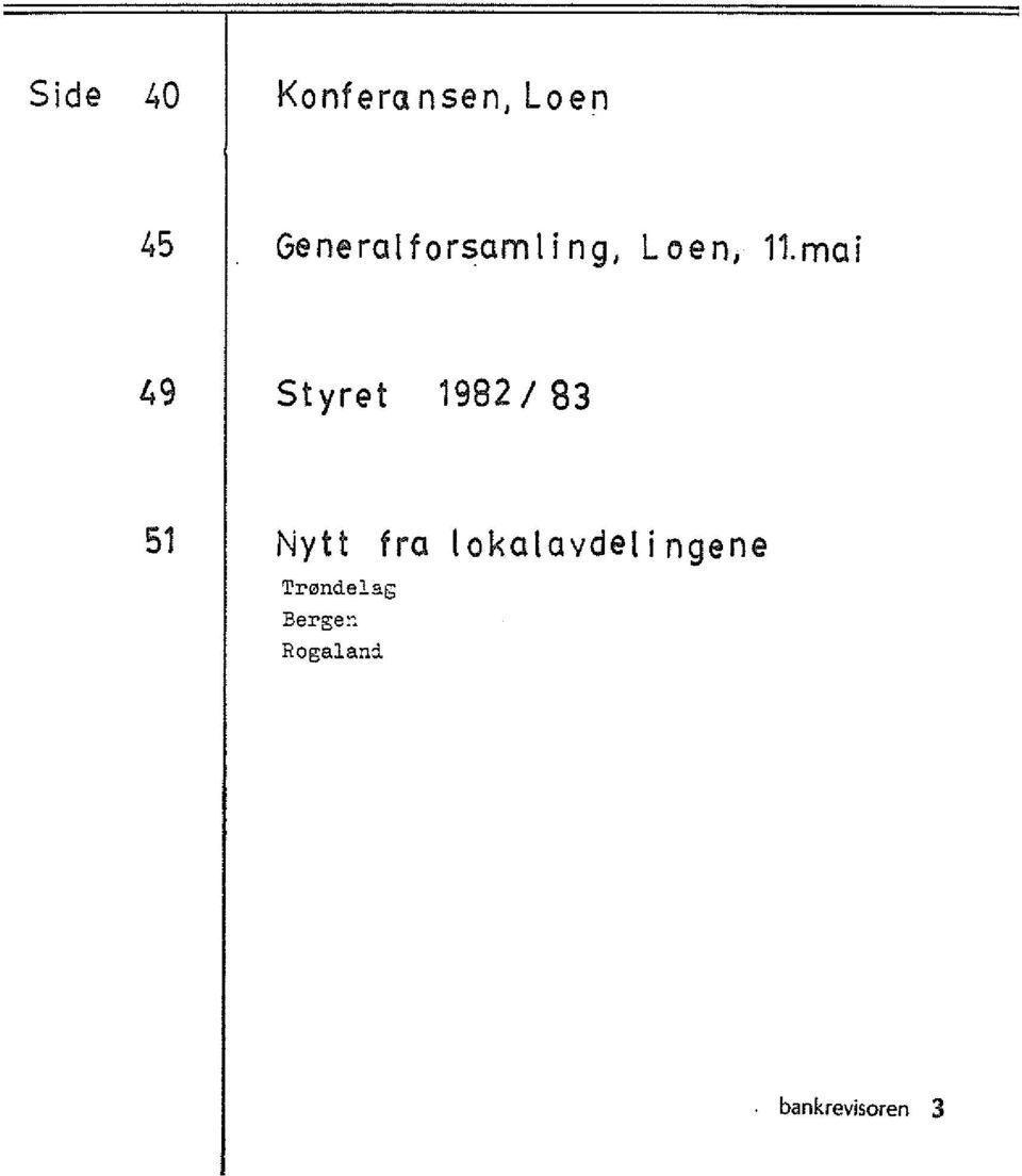 mai 49 I Styret 1982/83 51 Nytt fra