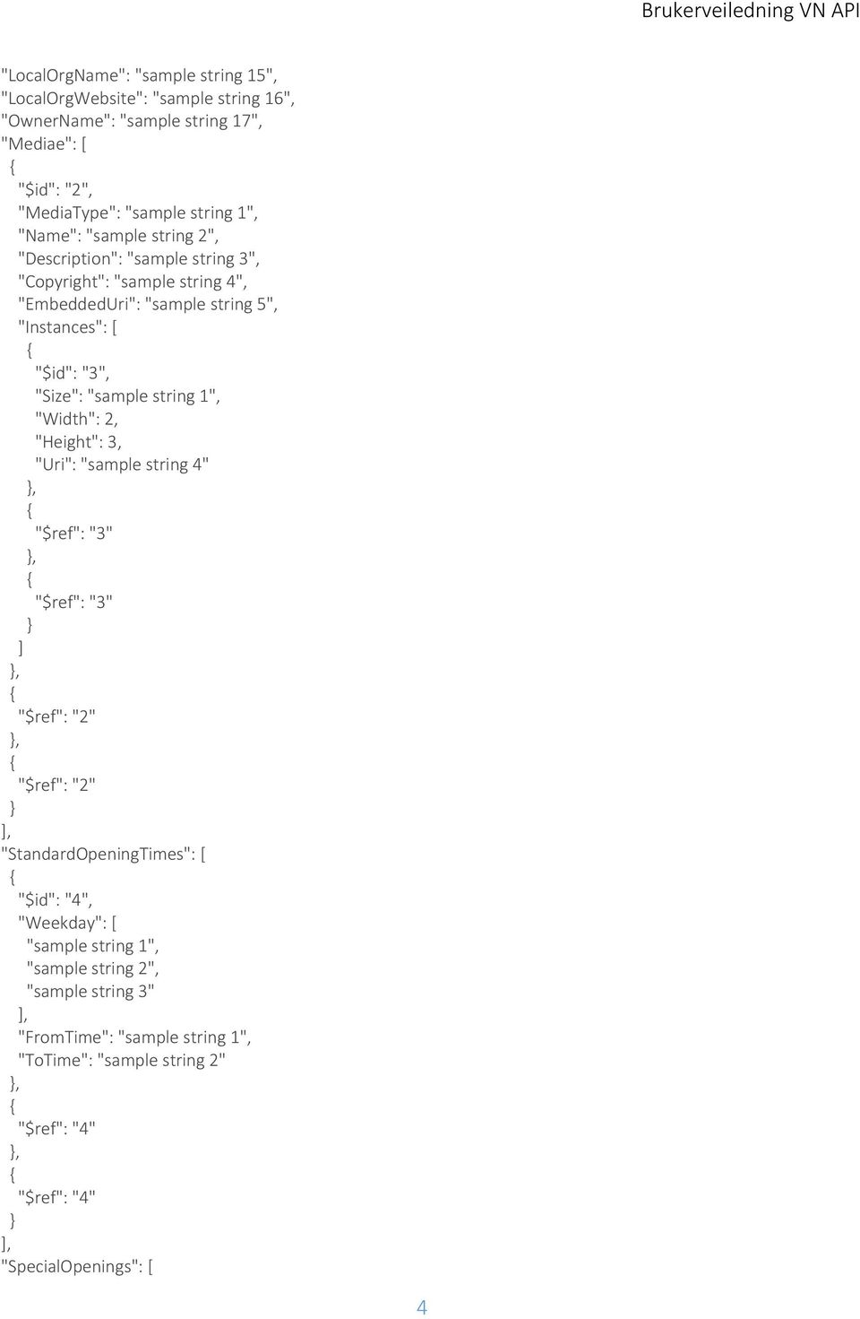 "sample string 1", "Width": 2, "Height": 3, "Uri": "sample string 4" "$ref": "3" "$ref": "3" ] "$ref": "2" "$ref": "2" "StandardOpeningTimes": [ "$id": "4",