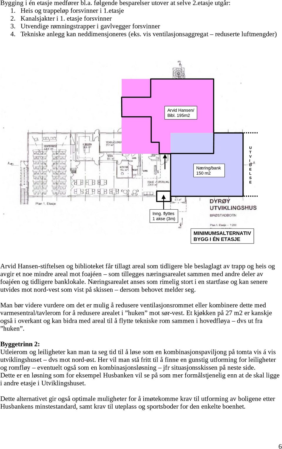 195m2 Næring/bank 150 m2 U T V I D E L S E Inng.