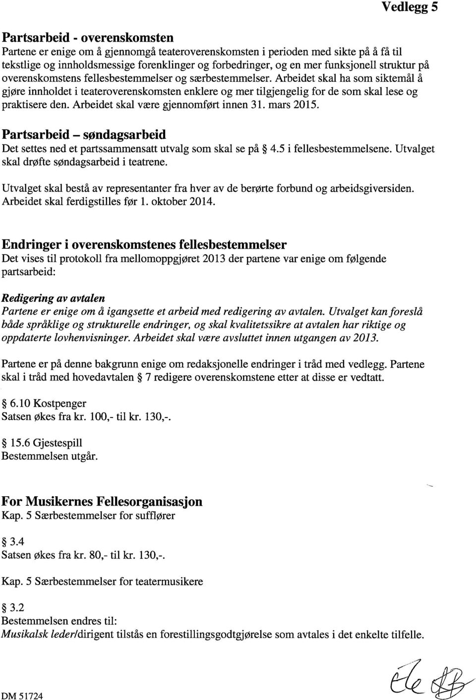 Arbeidet skal ha som siktemål å gjøre innholdet i teateroverenskomsten enklere og mer tilgjengelig for de som skal lese og praktisere den. Arbeidet skal være gjennomført innen 31. mars 2015.