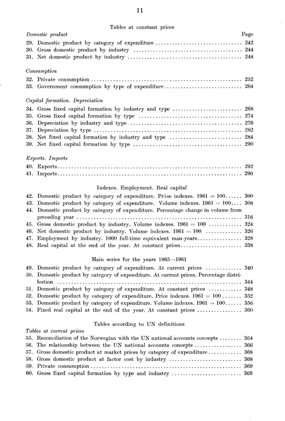 Gross fixed capital formation by industry and type 268 35. Gross fixed capital formation by type 274 36. Depreciation by industry and type 276 37. Depreciation by type 282 38.