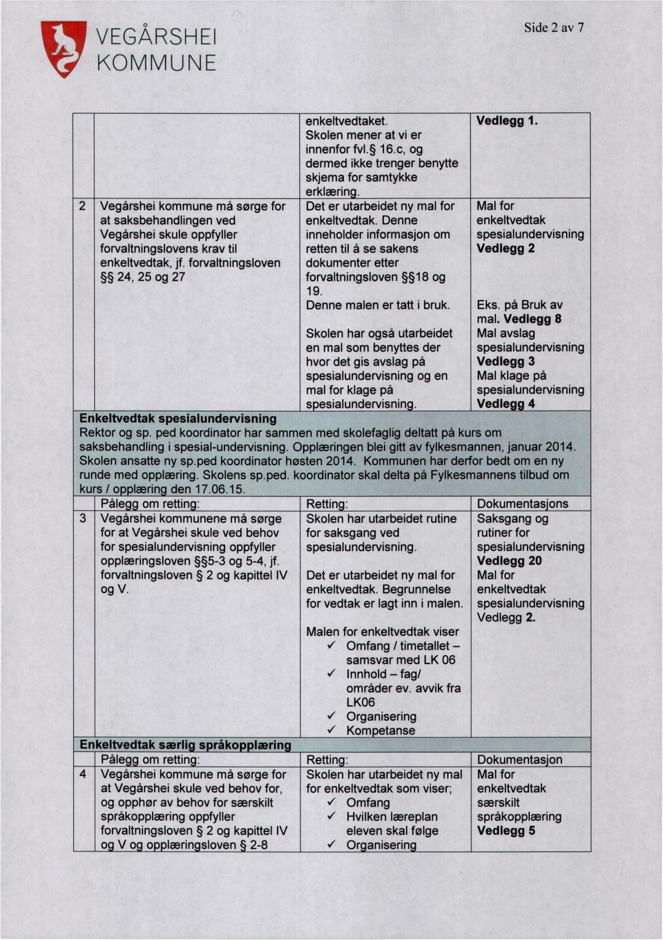 Denne inneholder informasjon om retten til å se sakens dokumenter etter forvaltningsloven 18 og 19. Denne malen er tatt i bruk.