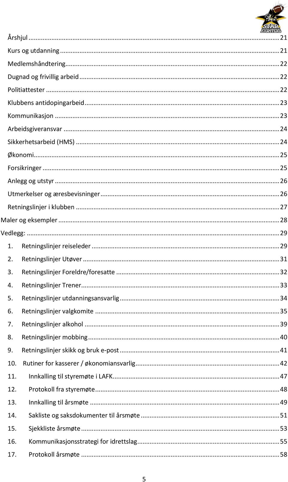 Retningslinjer reiseleder... 29 2. Retningslinjer Utøver... 31 3. Retningslinjer Foreldre/foresatte... 32 4. Retningslinjer Trener... 33 5. Retningslinjer utdanningsansvarlig... 34 6.