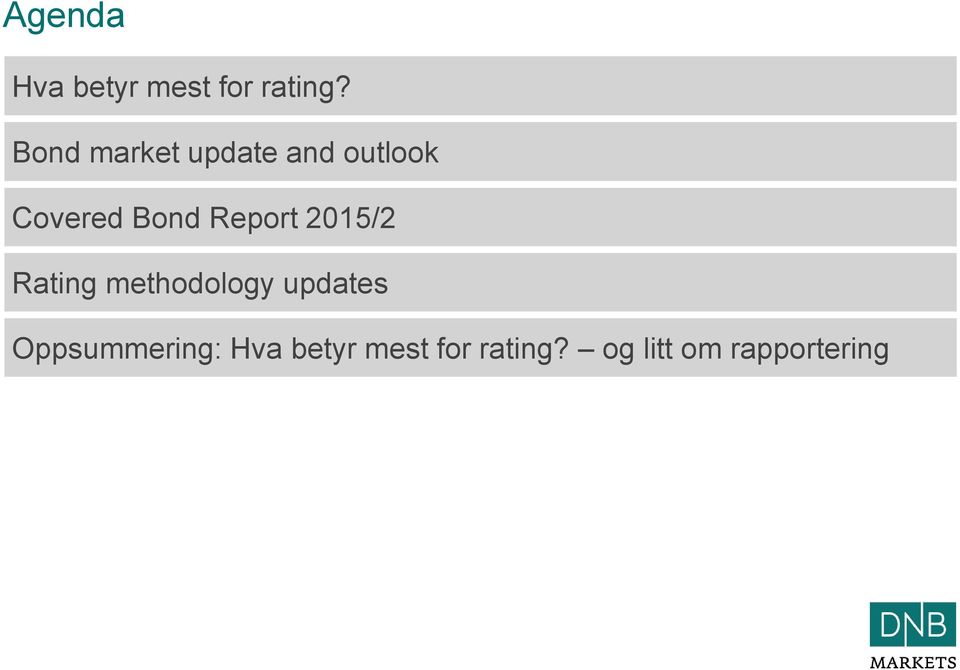 Report 2015/2 Rating methodology updates