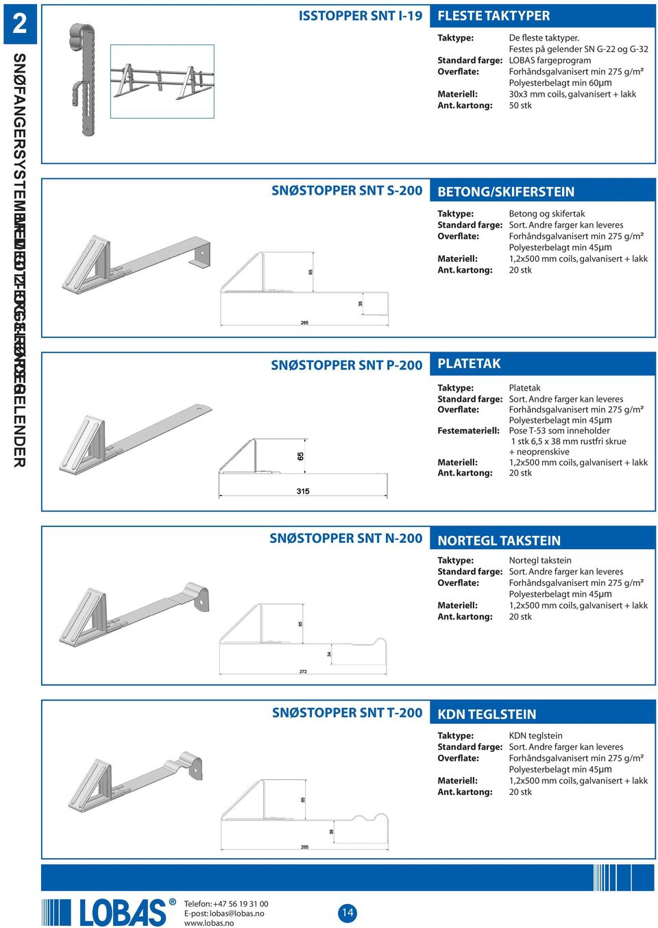 Andre farger kan leveres Polyesterbelagt min 45μm Materiell: 1,2x500 mm coils, galvanisert + lakk Ant. kartong: 20 stk PLATETAK Platetak Standard farge: Sort.