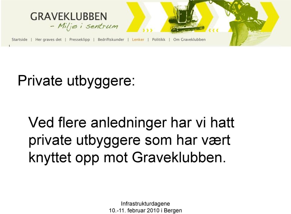 private utbyggere som har