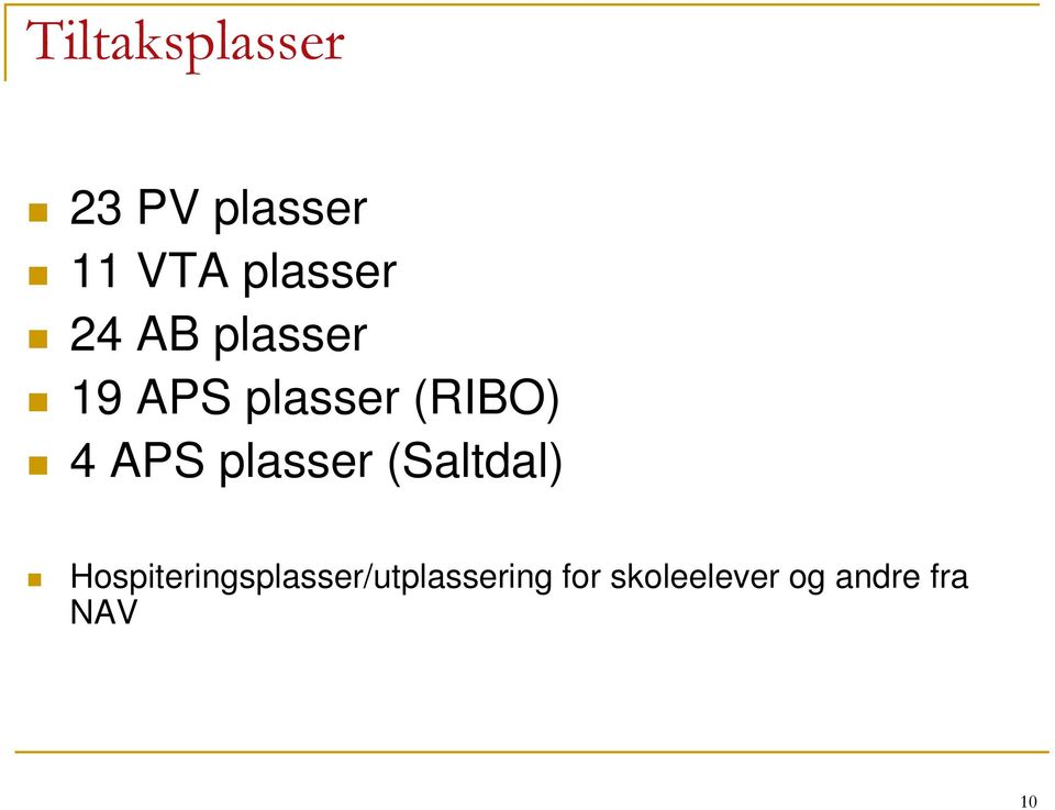 (RIBO) 4 APS plasser (Saltdal)