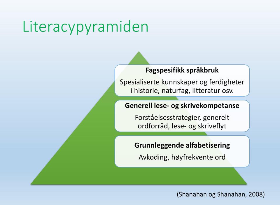 Generell lese- og skrivekompetanse Forståelsesstrategier, generelt