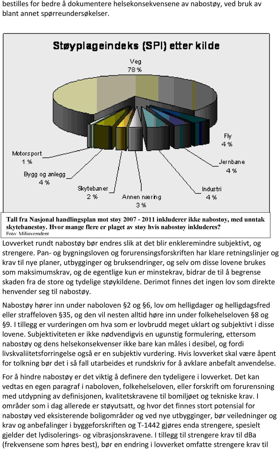 Lovverket rundt nabostøy bør endres slik at det blir enkleremindre subjektivt, og strengere.