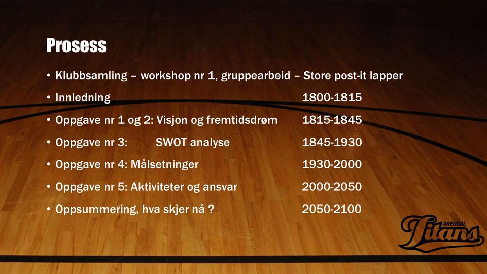 Oppgave nr 3: SWOT analyse 1845-1930 Oppgave nr 4: Målsetninger 1930-2000