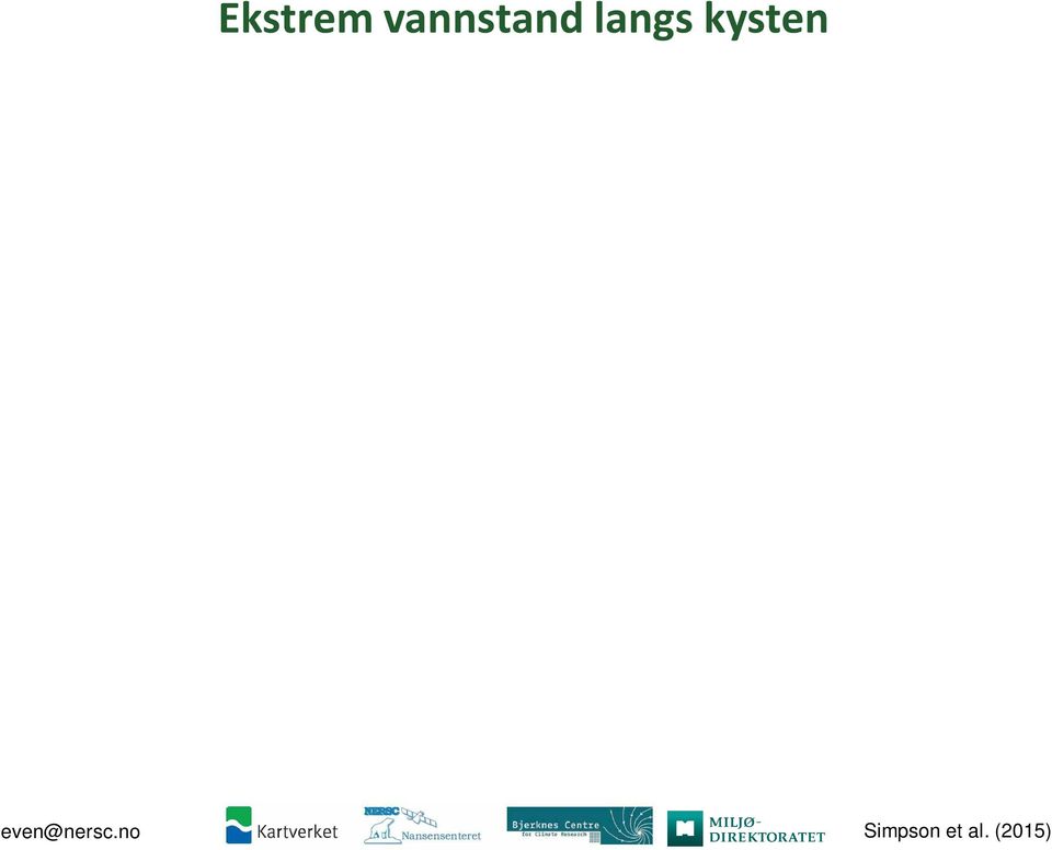 Vi har beregnet dagens returperioder ved statistisk analyse av data fra de 22 vannstandsmålere som eksisterer langs kysten. Dvs.