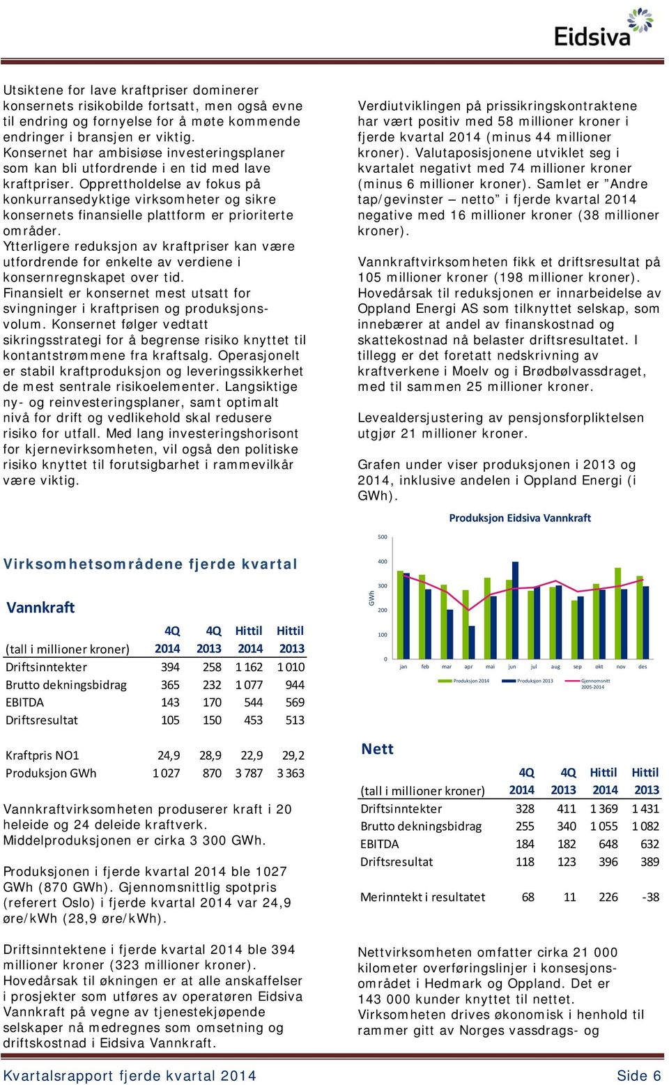 Opprettholdelse av fokus på konkurransedyktige virksomheter og sikre konsernets finansielle plattform er prioriterte områder.