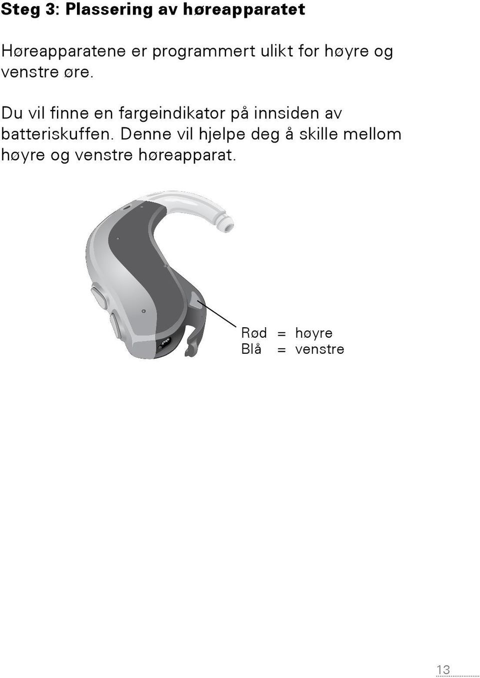 Du vil finne en fargeindikator på innsiden av batteriskuffen.