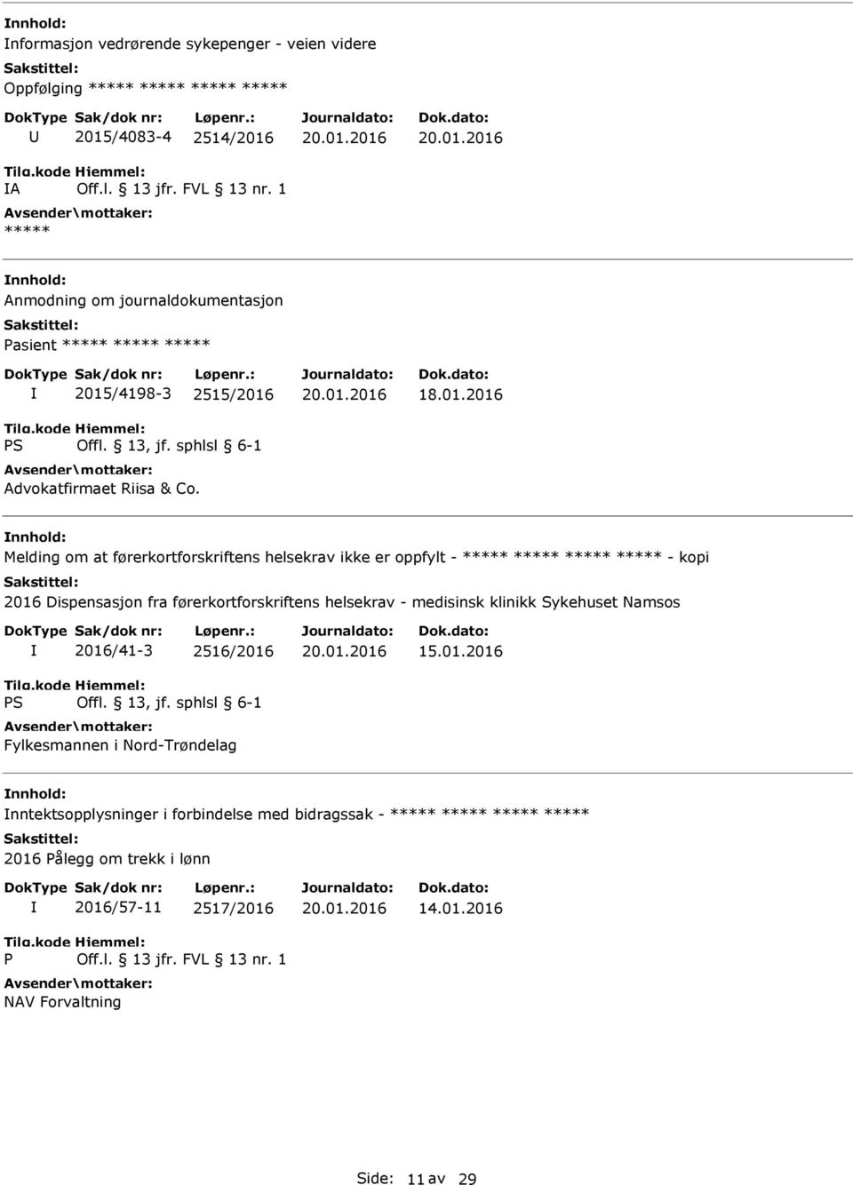 Melding om at førerkortforskriftens helsekrav ikke er oppfylt - ***** ***** ***** ***** - kopi 2016 Dispensasjon fra førerkortforskriftens helsekrav - medisinsk klinikk