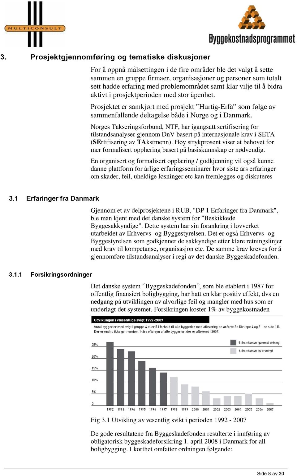 Prosjektet er samkjørt med prosjekt Hurtig-Erfa som følge av sammenfallende deltagelse både i Norge og i Danmark.