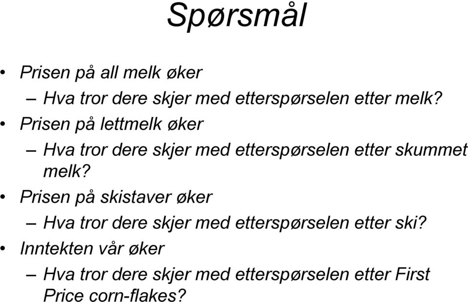 Prisen på skistaver øker Hva tror dere skjer med etterspørselen etter ski?