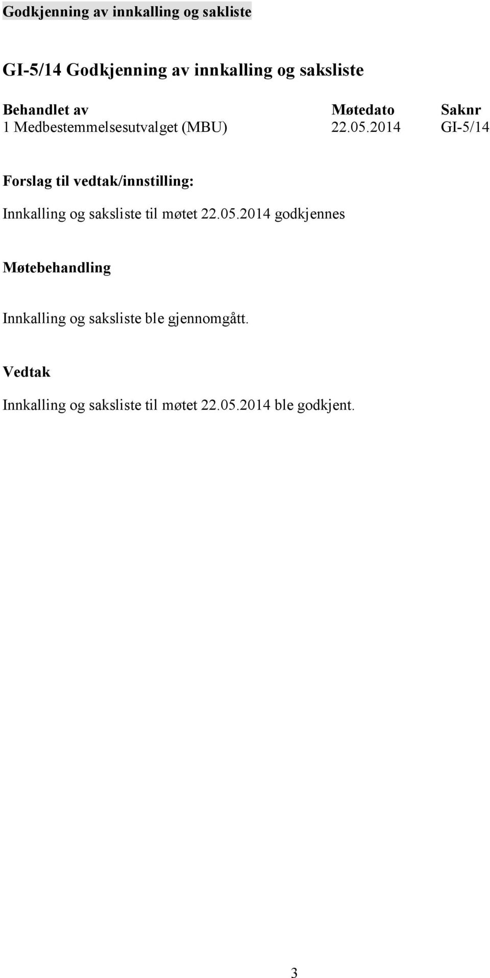 2014 GI-5/14 Innkalling og saksliste til møtet 22.05.