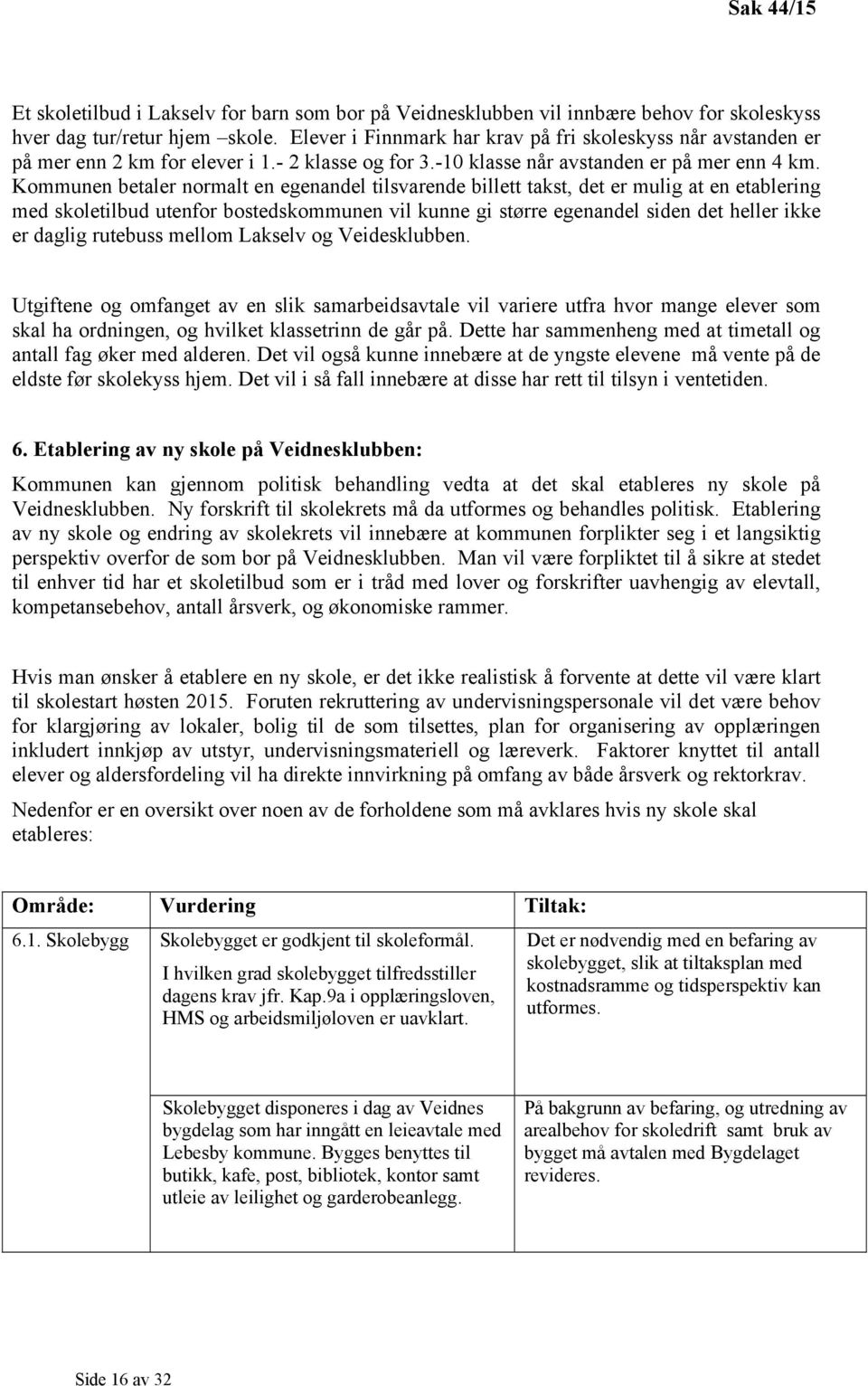 Kommunen betaler normalt en egenandel tilsvarende billett takst, det er mulig at en etablering med skoletilbud utenfor bostedskommunen vil kunne gi større egenandel siden det heller ikke er daglig