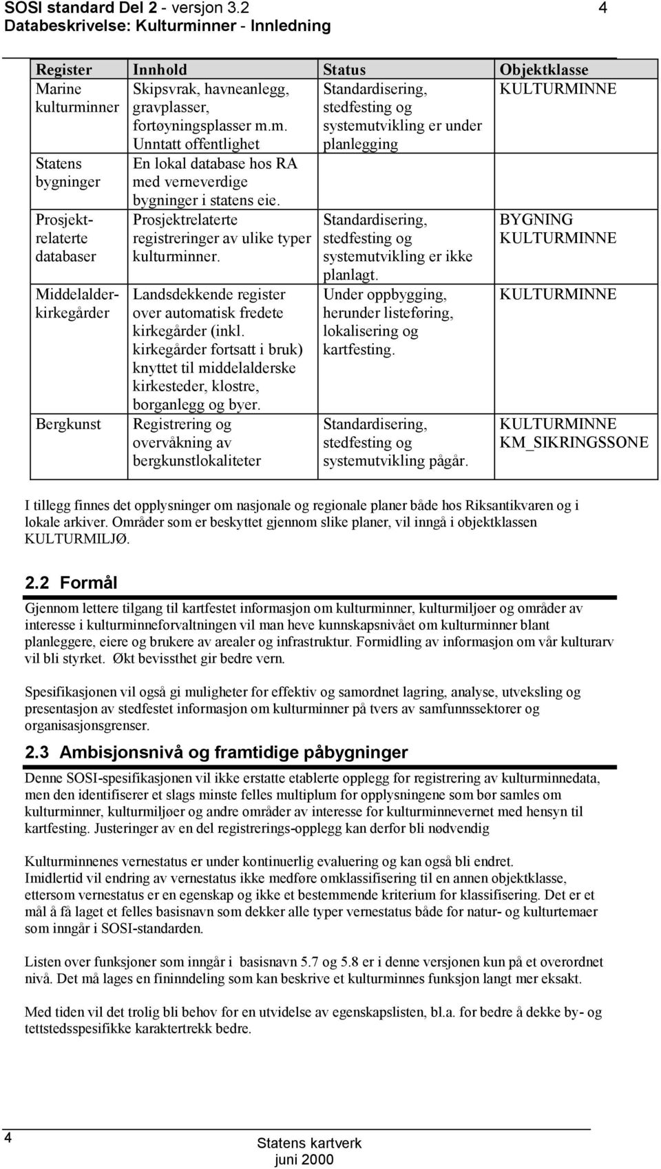 kipsvrak, havneanlegg, gravplasser, fortøyningsplasser m.m. Unntatt offentlighet En lokal database hos RA med verneverdige bygninger i statens eie.