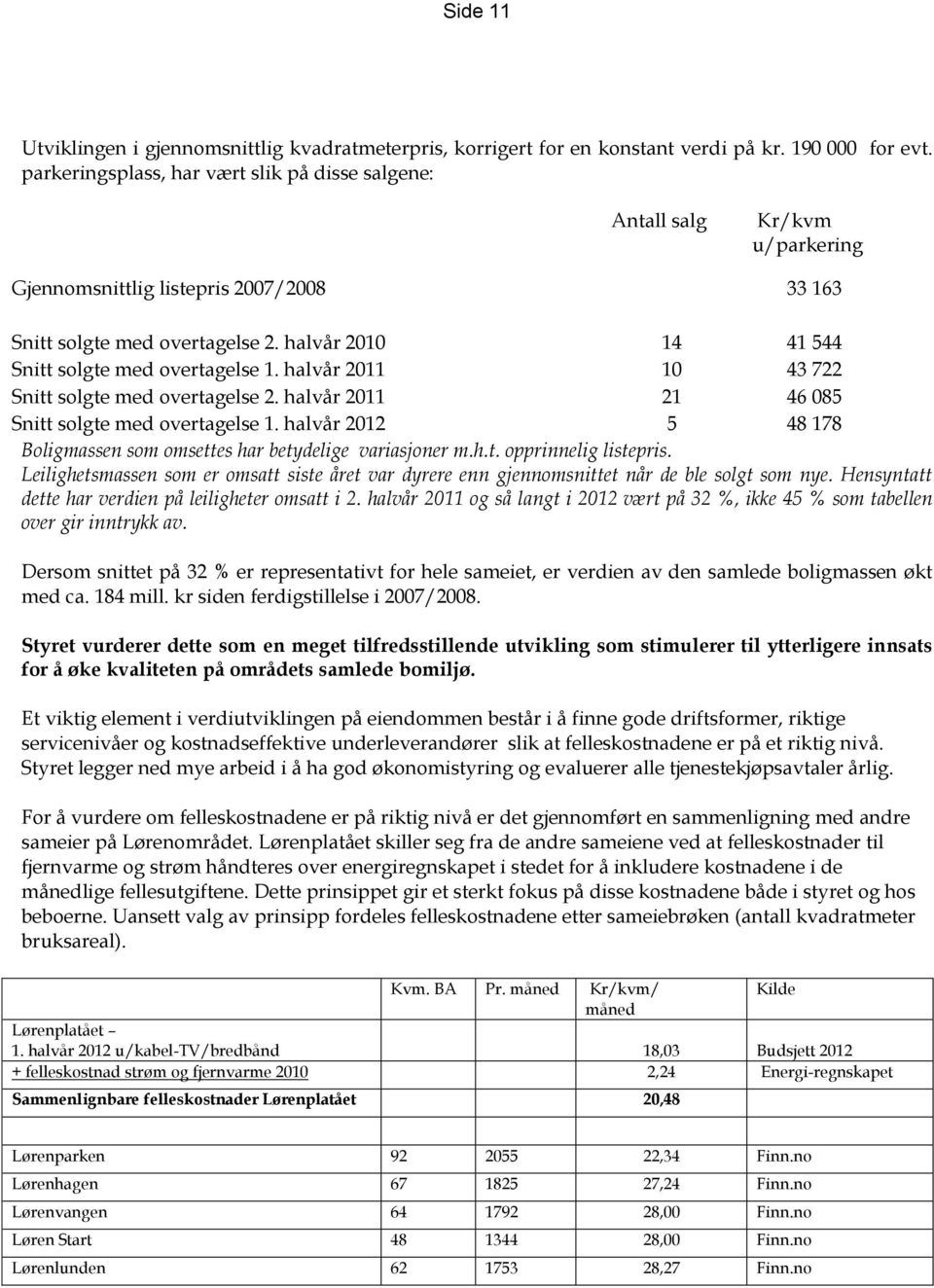 halvår 21 14 41 544 Snitt solgte med overtagelse 1. halvår 211 1 43 722 Snitt solgte med overtagelse 2. halvår 211 21 46 85 Snitt solgte med overtagelse 1.