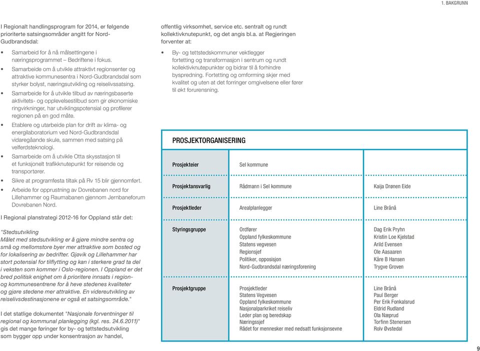 Samarbeide for å utvikle tilbud av næringsbaserte aktivitets- og opplevelsestilbud som gir økonomiske ringvirkninger, har utviklingspotensial og profilerer regionen på en god måte.