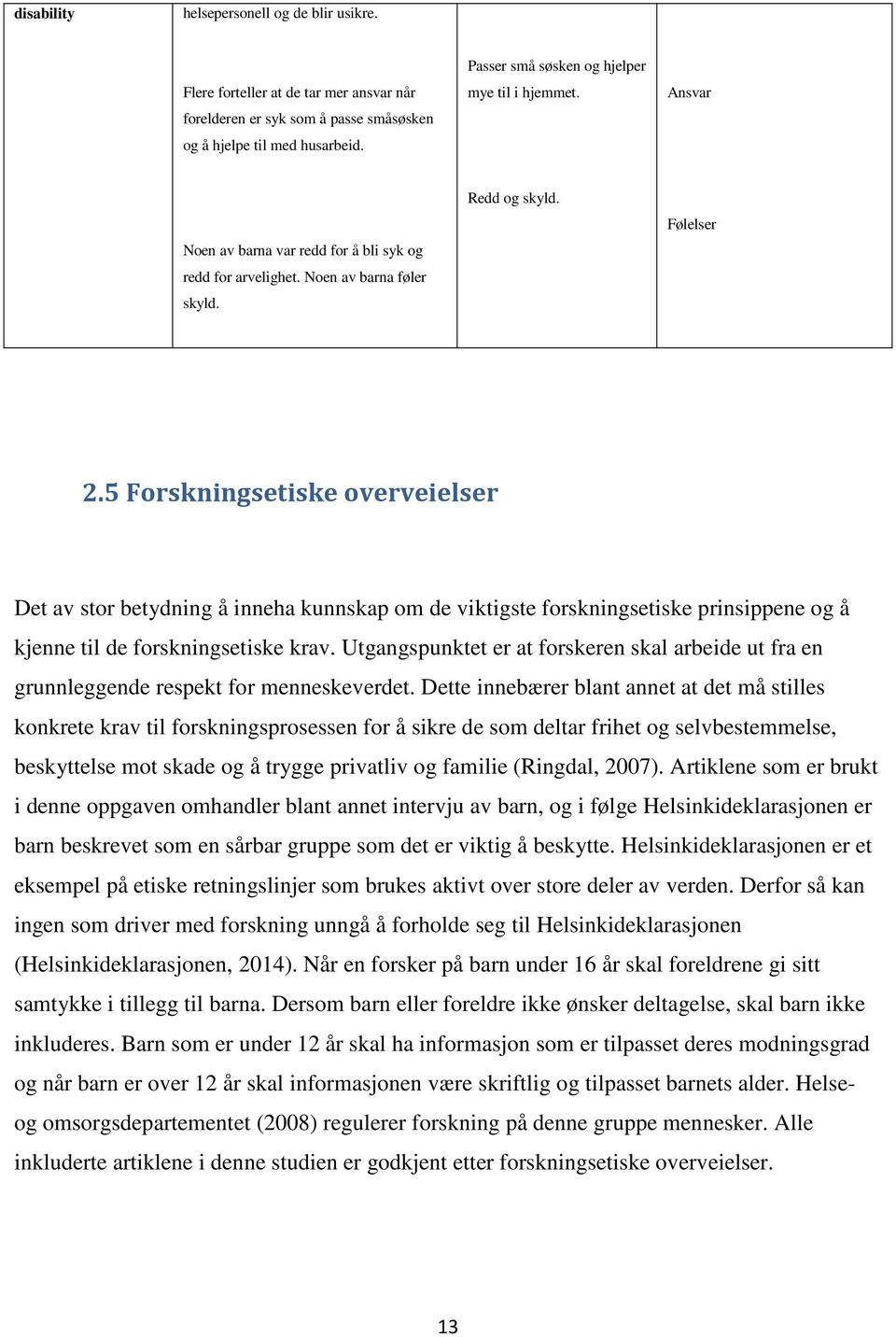 5 Forskningsetiske overveielser Det av stor betydning å inneha kunnskap om de viktigste forskningsetiske prinsippene og å kjenne til de forskningsetiske krav.