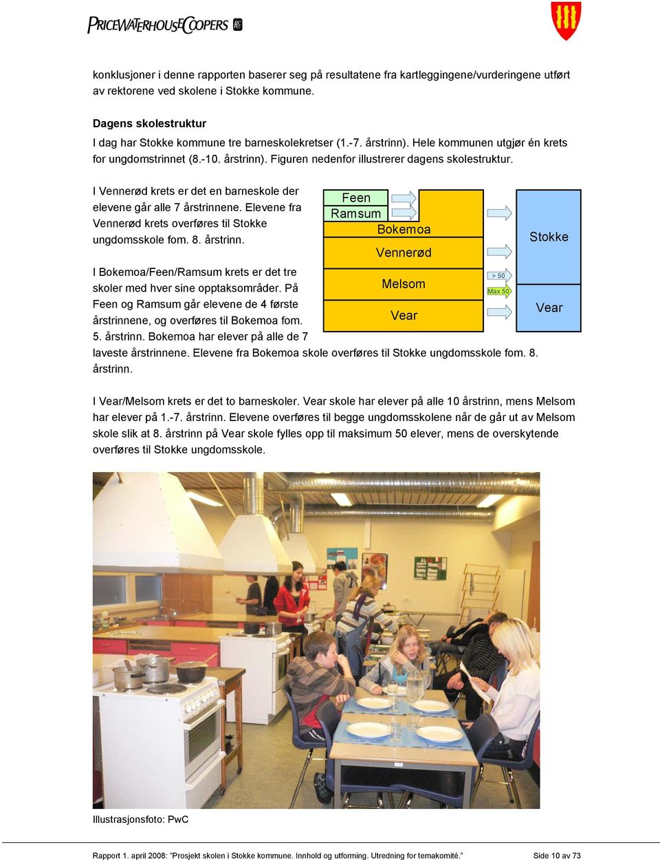 I Vennerød krets er det en barneskole der elevene går alle 7 årstrinnene. Elevene fra Vennerød krets overføres til Stokke ungdomsskole fom. 8. årstrinn. Feen Ramsum Bokemoa Vennerød Stokke I Bokemoa/Feen/Ramsum krets er det tre > 50 skoler med hver sine opptaksområder.