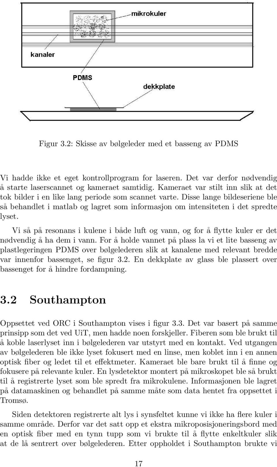 Disse lange bildeseriene ble så behandlet i matlab og lagret som informasjon om intensiteten i det spredte lyset.