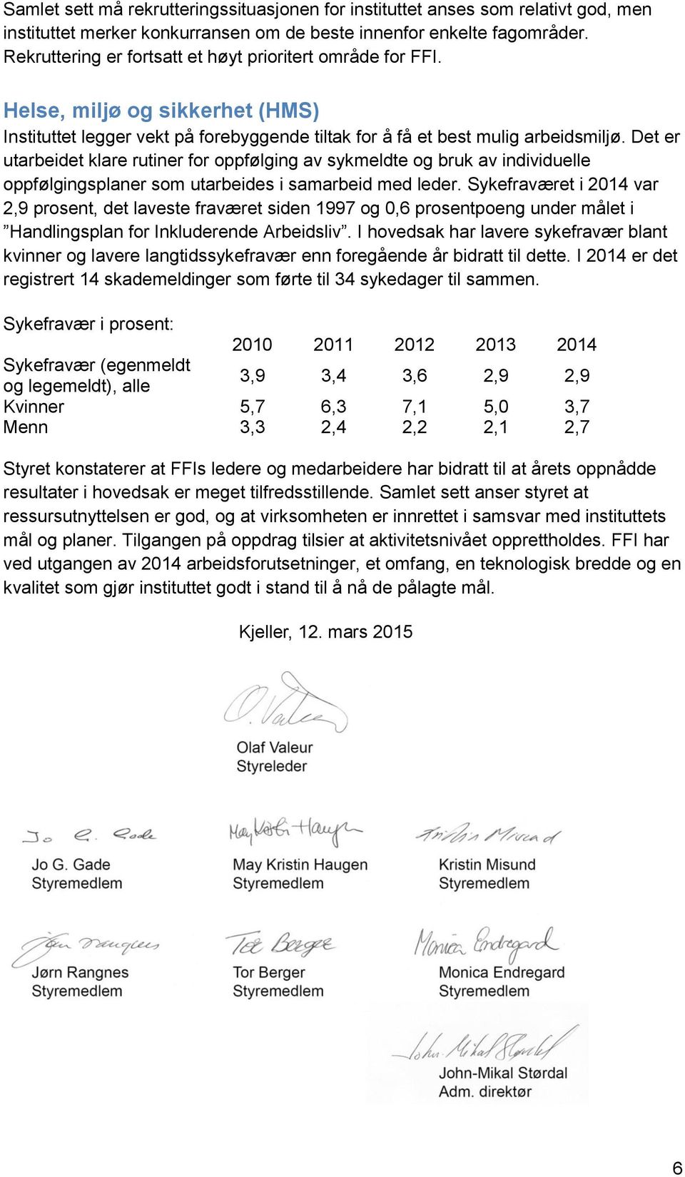 Det er utarbeidet klare rutiner for oppfølging av sykmeldte og bruk av individuelle oppfølgingsplaner som utarbeides i samarbeid med leder.