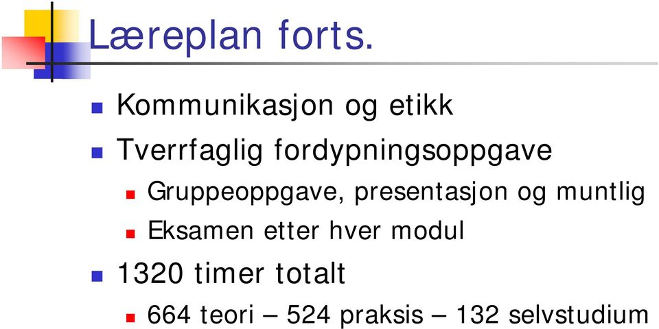 fordypningsoppgave Gruppeoppgave, presentasjon