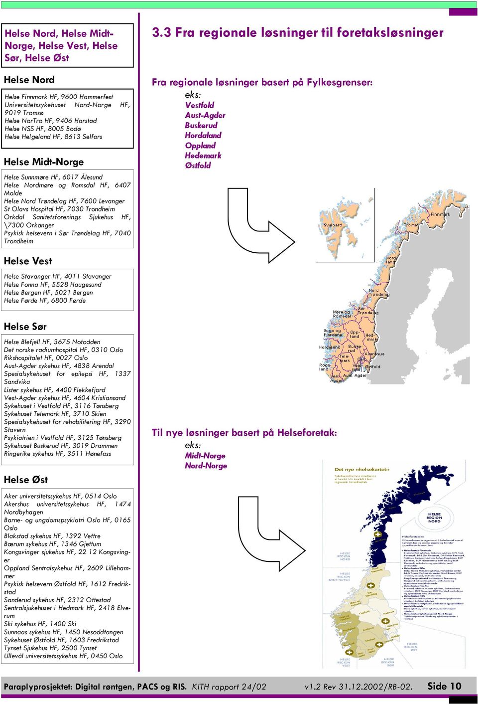 7030 Trondheim Orkdal Sanitetsforenings Sjukehus HF, \7300 Orkanger Psykisk helsevern i Sør Trøndelag HF, 7040 Trondheim 3.