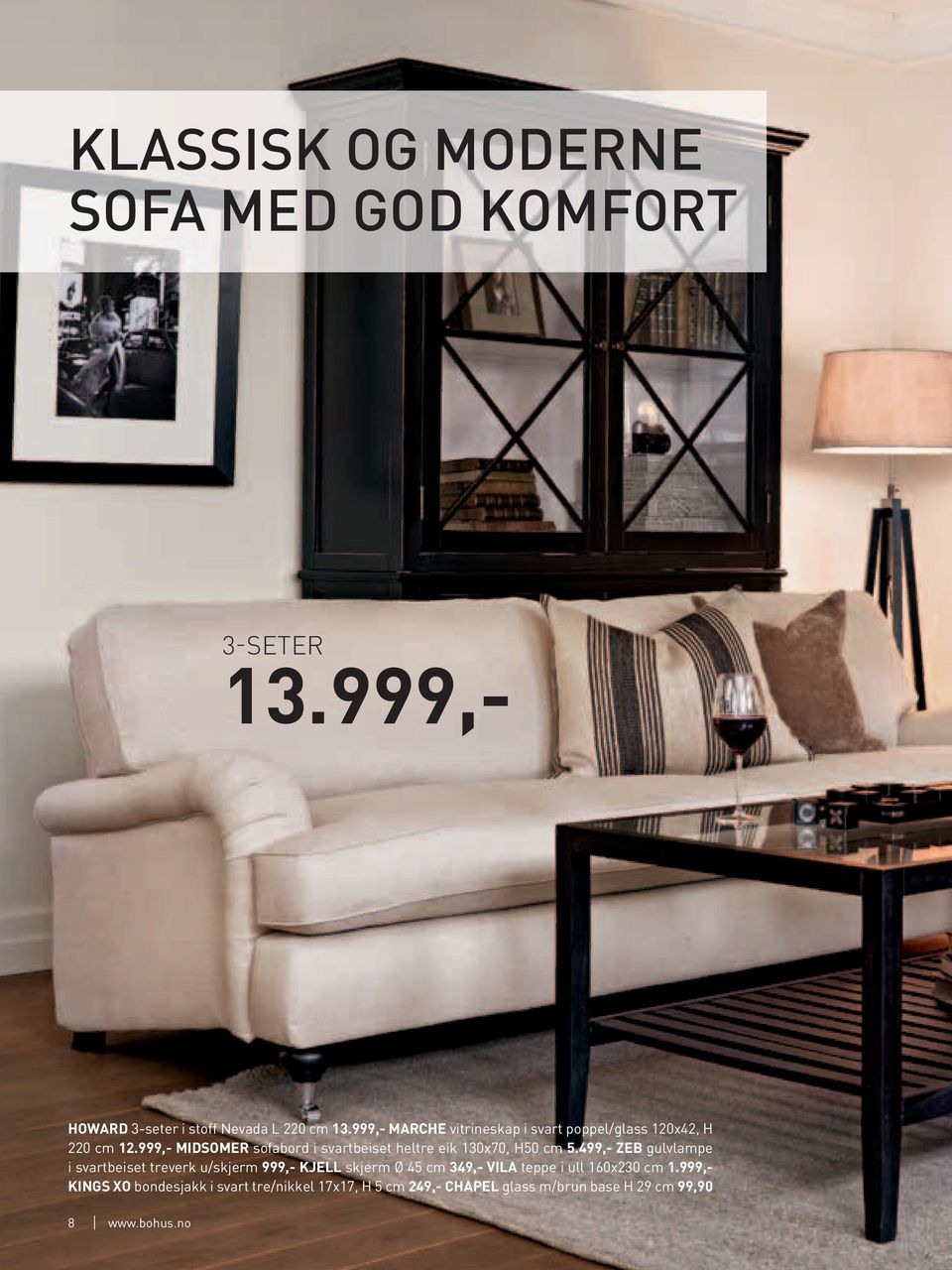 999,- MIDSOMER sofabord i svartbeiset heltre eik 130x70, H50 cm 5.