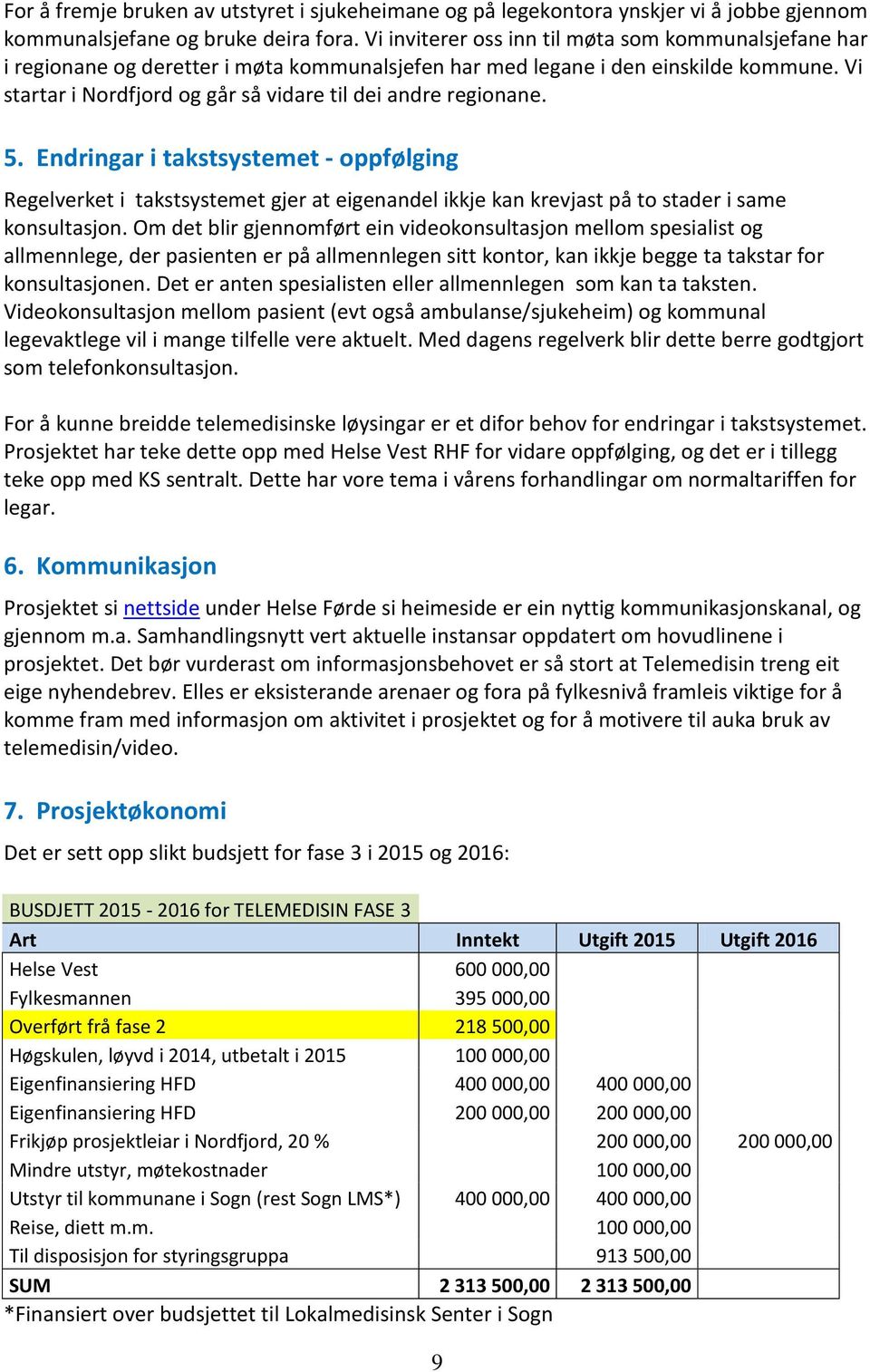 Vi startar i Nordfjord og går så vidare til dei andre regionane. 5.