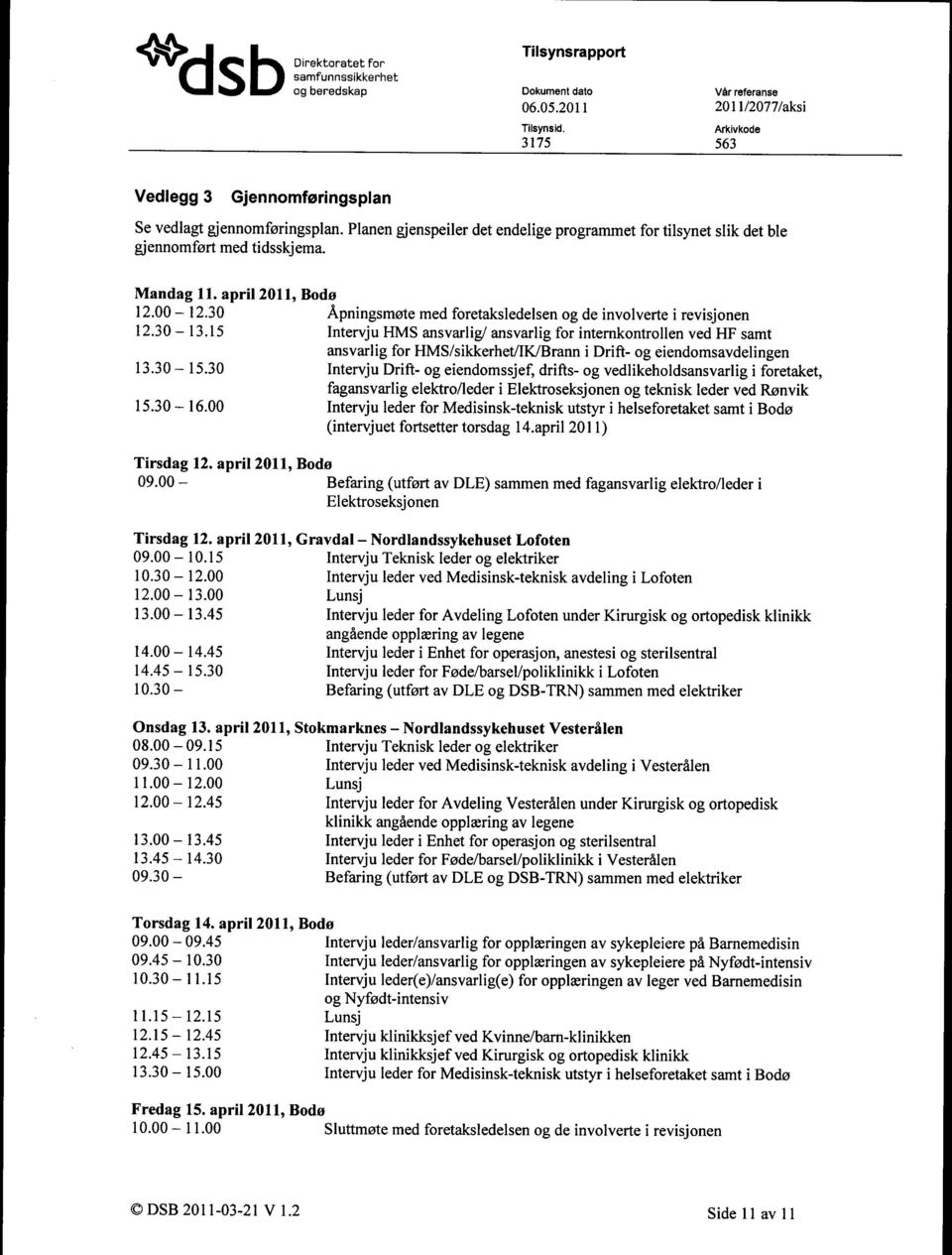 30 Åpningsmøte med foretaksledelsen og de involverte i revisjonen 12.30-13.