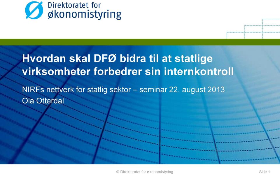 nettverk for statlig sektor seminar 22.