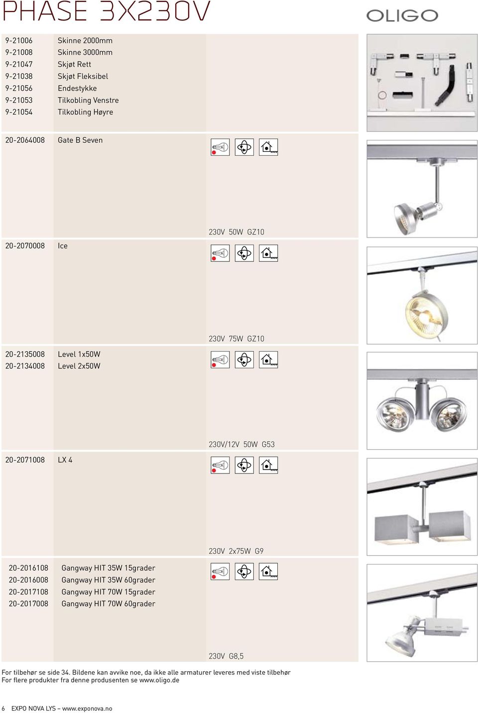 20-2016008 20-2017108 20-2017008 Gangway HIT 35W 15grader Gangway HIT 35W 60grader Gangway HIT 70W 15grader Gangway HIT 70W 60grader G8,5 For tilbehør se side 34.