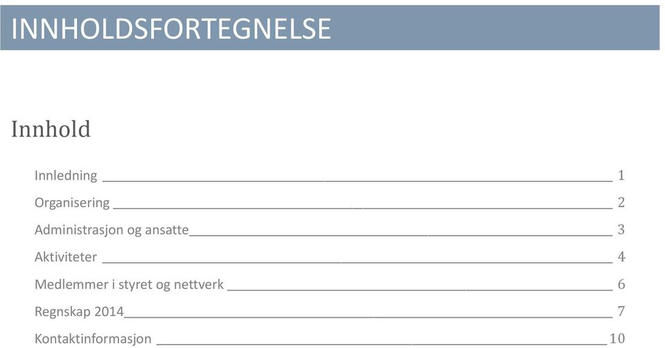 3 Aktiviteter 4 Medlemmer i styret og