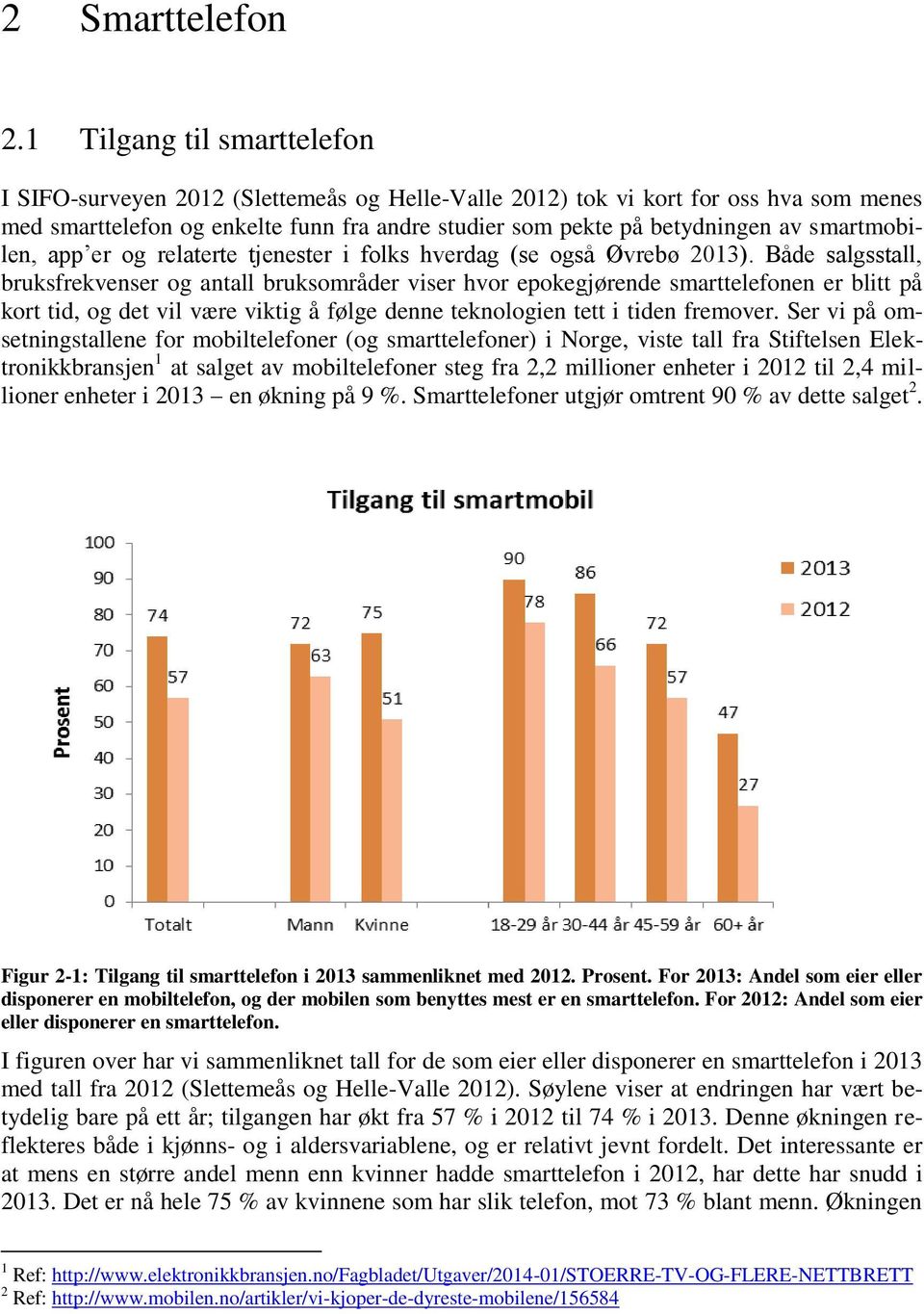 smartmobilen, app er og relaterte tjenester i folks hverdag (se også Øvrebø 2013).