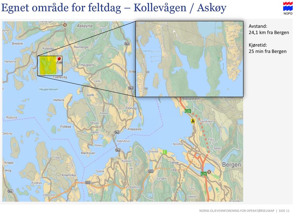 Kjøretid: 25 min fra Bergen NORSK