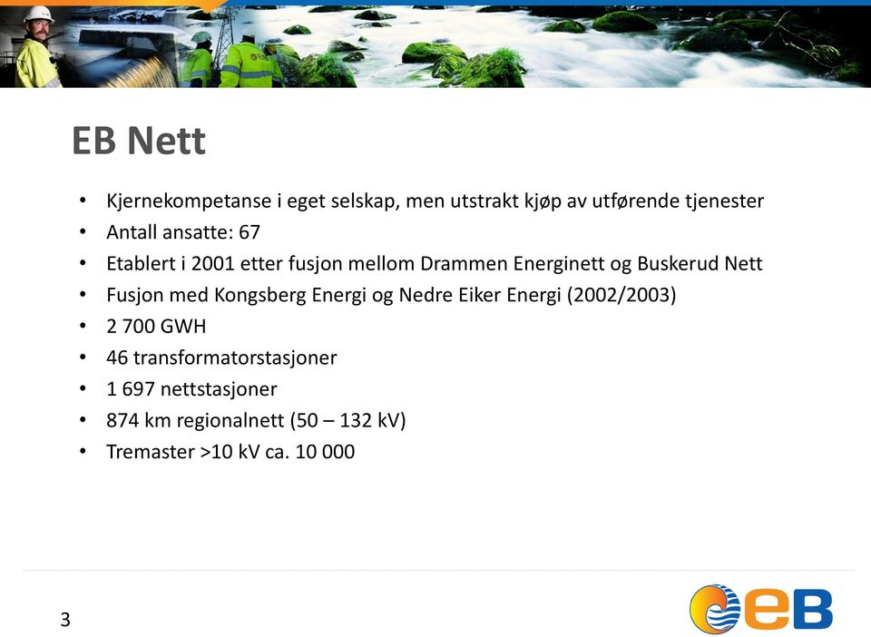 Nett Fusjon med Kongsberg Energi og Nedre Eiker Energi (2002/2003) 2 700 GWH 46