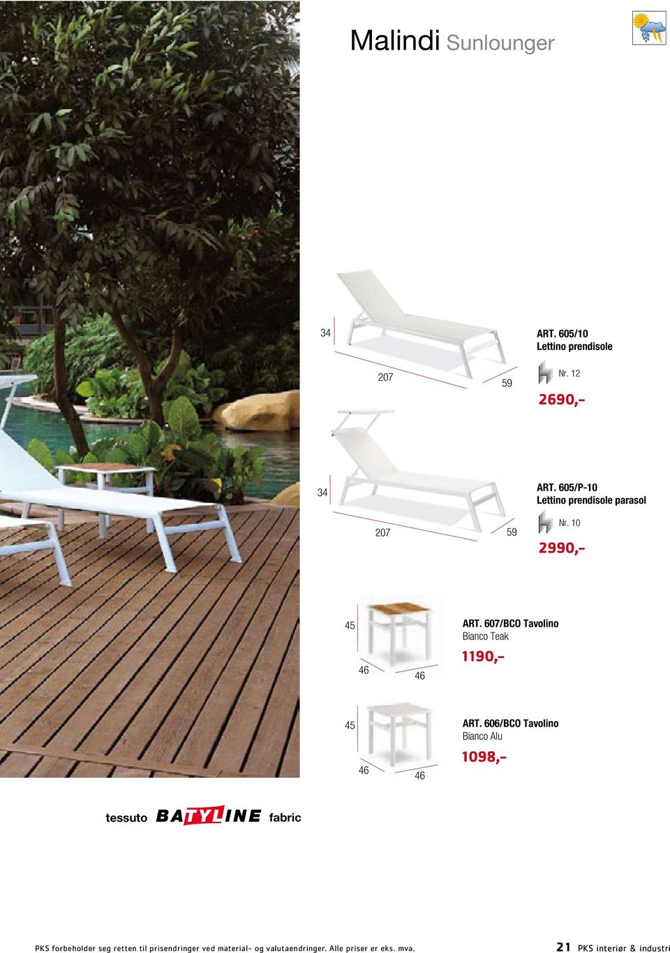 607/BCO Tavolino Bianco Teak 45 46 46 ART.