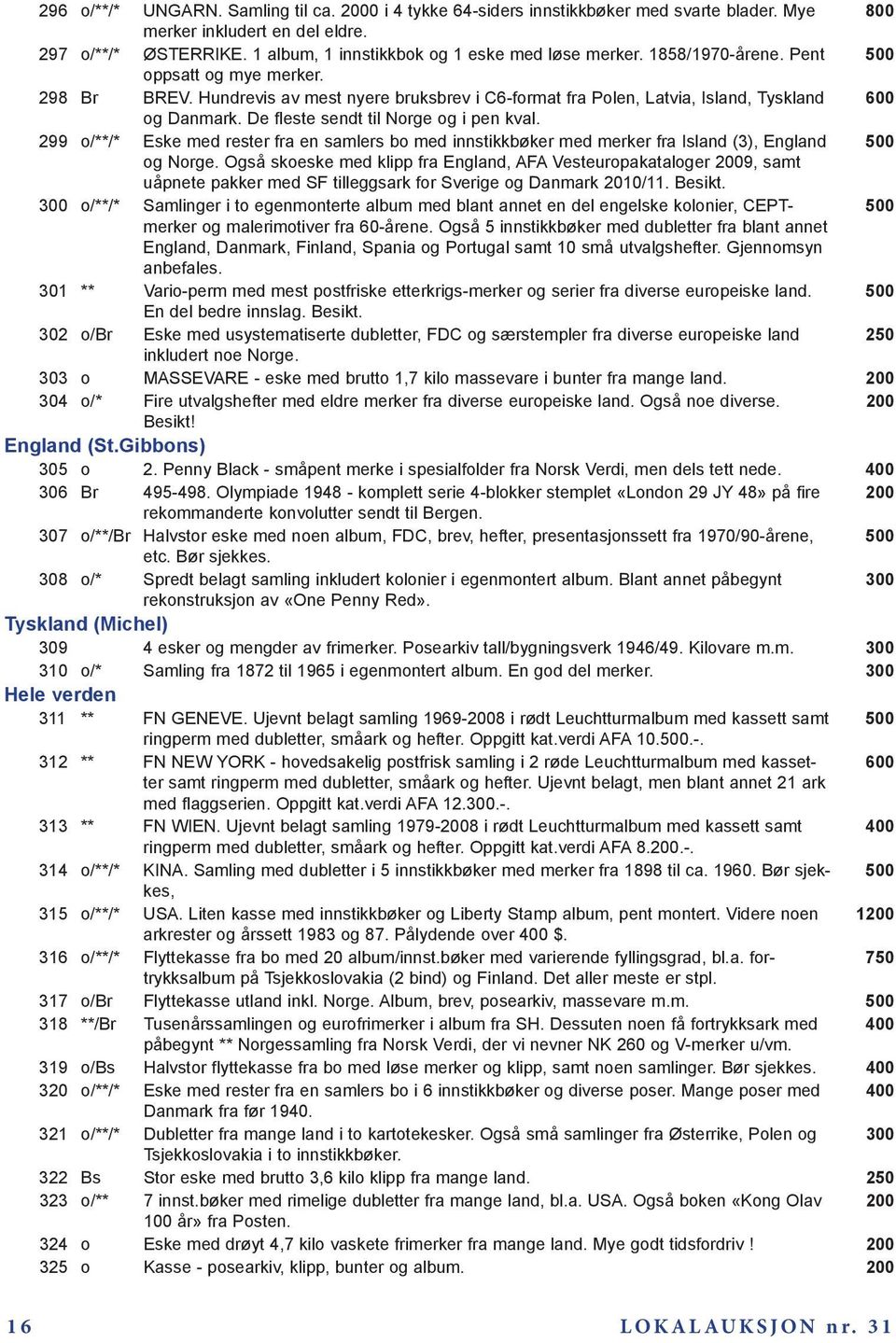 Hundrevis av mest nyere bruksbrev i C6-format fra Polen, Latvia, Island, Tyskland 600 og Danmark. De fleste sendt til Norge og i pen kval.