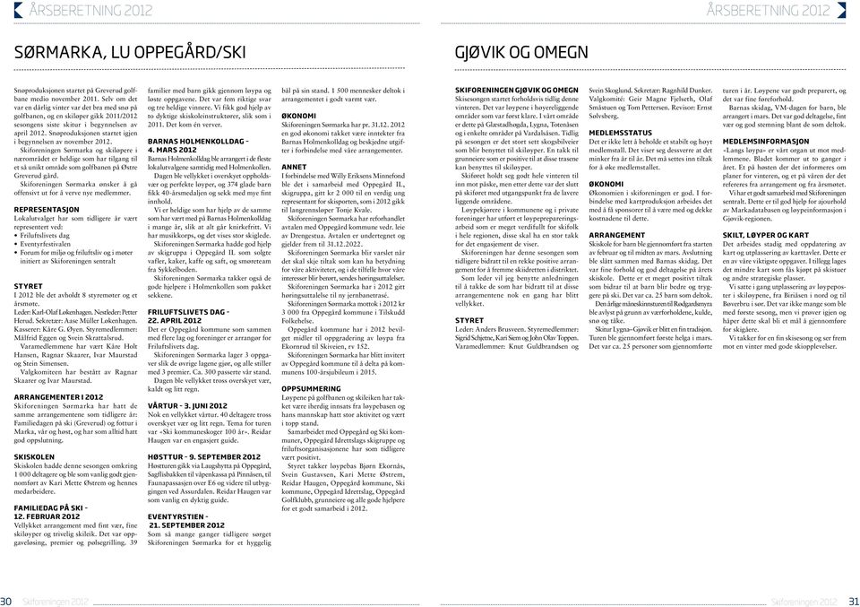 Snøproduksjonen startet igjen i begynnelsen av november 2012. Skiforeningen Sørmarka og skiløpere i nærområdet er heldige som har tilgang til et så unikt område som golfbanen på Østre Greverud gård.