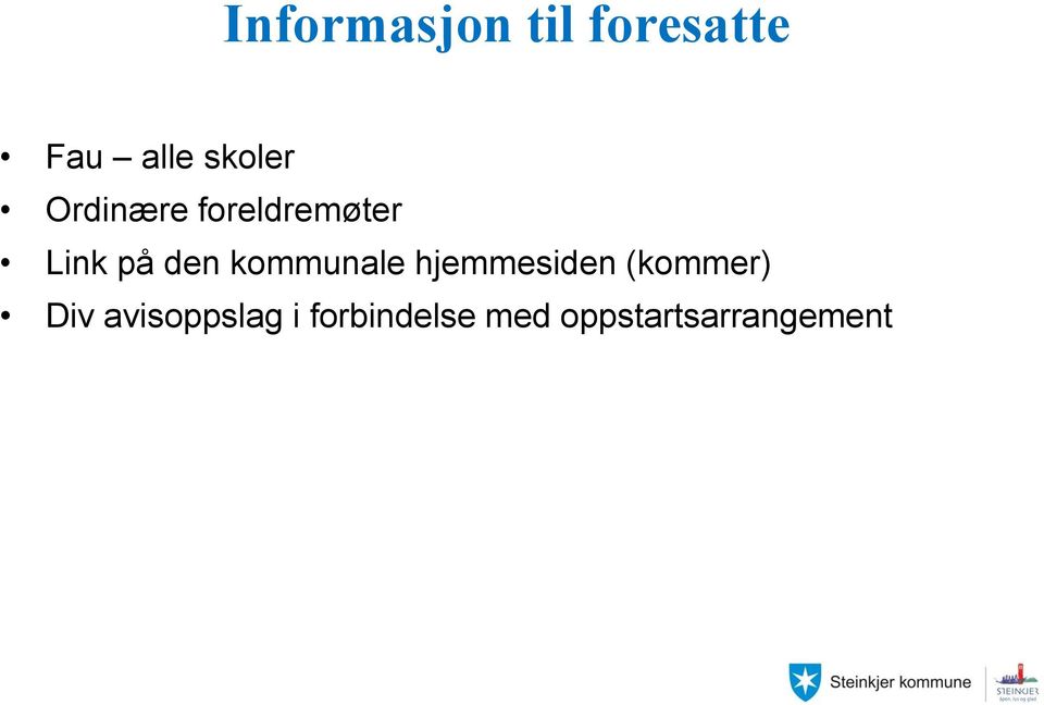 den kommunale hjemmesiden (kommer) Div