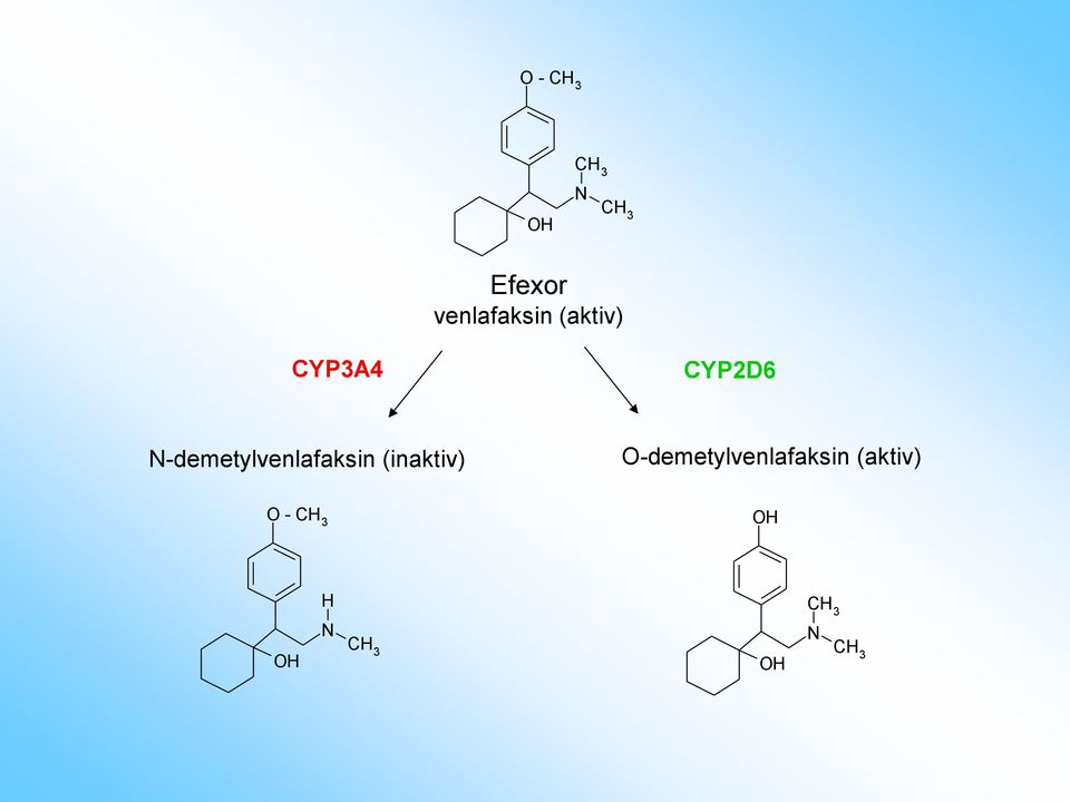 N-demetylvenlafaksin (inaktiv)